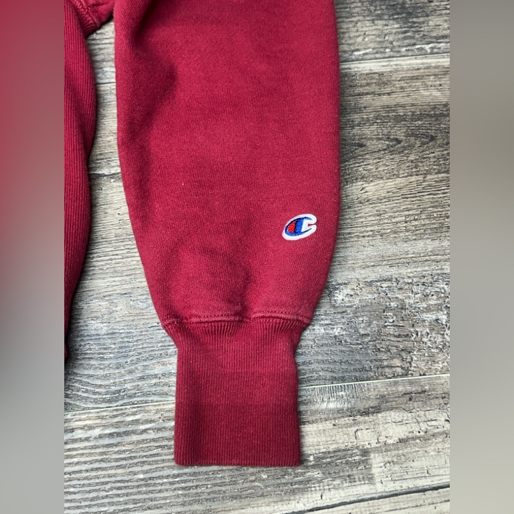 Champion Hoodie - Reverse Weave - Burgundy Pullover - Tonal Logo - XS - GUC - Picture 8 of 11